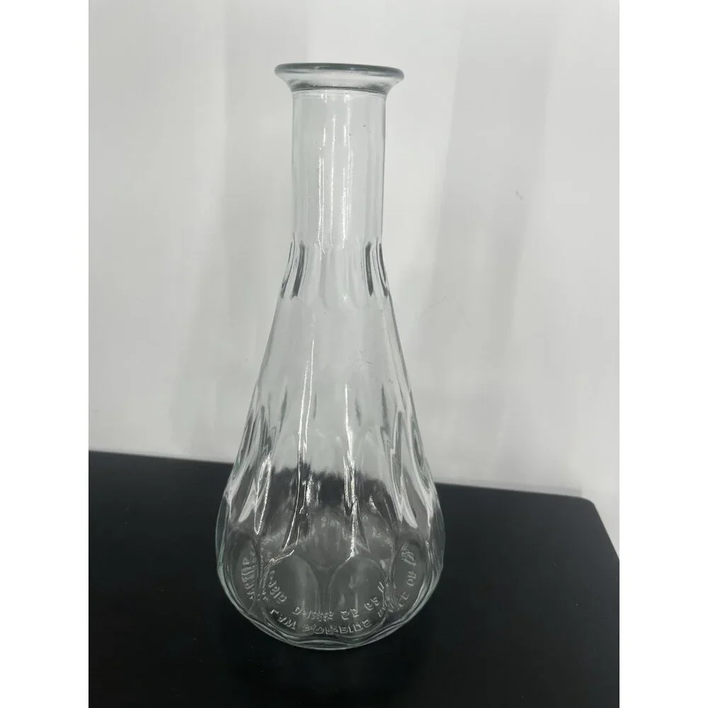 Vtg Owens Illinois 1950s decanter‎ W/ Cork Glass Stopper 